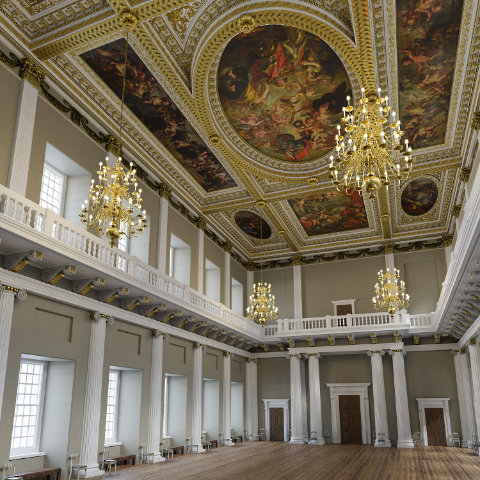 Digital 3D model of the Banqueting House, Whitehall by Bob Marshall