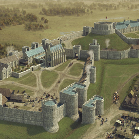 Digital reconstruction of Windsor Castle by Bob Marshall