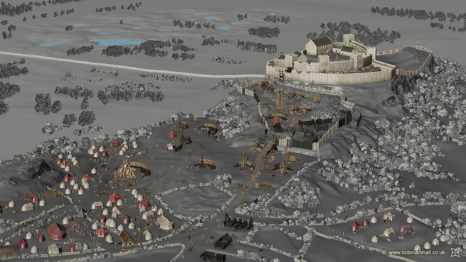 3D model reconstruction of The Siege of Stirling Castle in 1304 by Bob Marshall