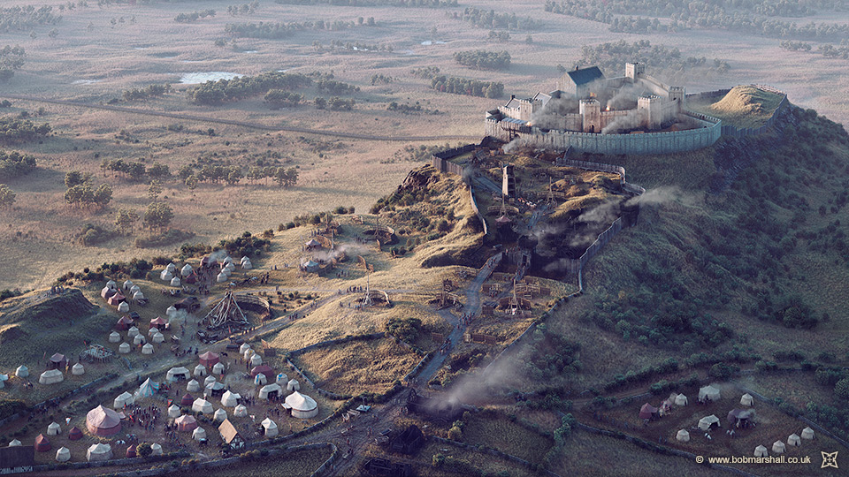 Digital Reconstruction of The Siege of Stirling Castle in 1304 by Bob Marshall