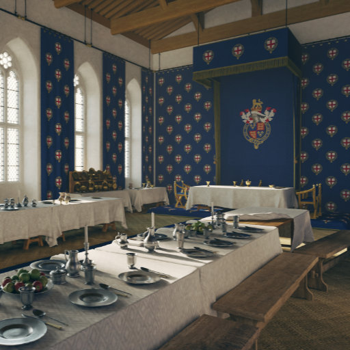 Digital reconstruction of the Great Chamber at Windsor Castle in 1476